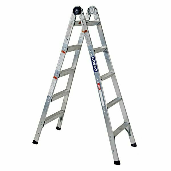 Cosco 2-in-1 Aluminum Max Reach Multi-Position Step and Extension Ladder 31220210T1